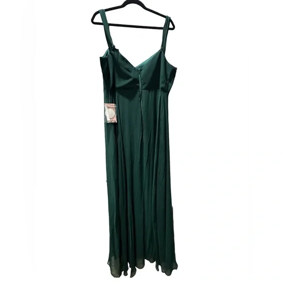 Birdy Grey DEVIN CONVERTIBLE DRESS CHIFFON EMERALD NEW NWT BRIDEMAID Medium - Picture 4 of 4